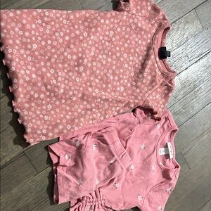 Target 12m Pink Floral Baby Dress, romper and set (cat and jack and art class)